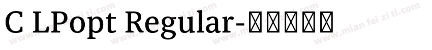 C LPopt Regular字体转换